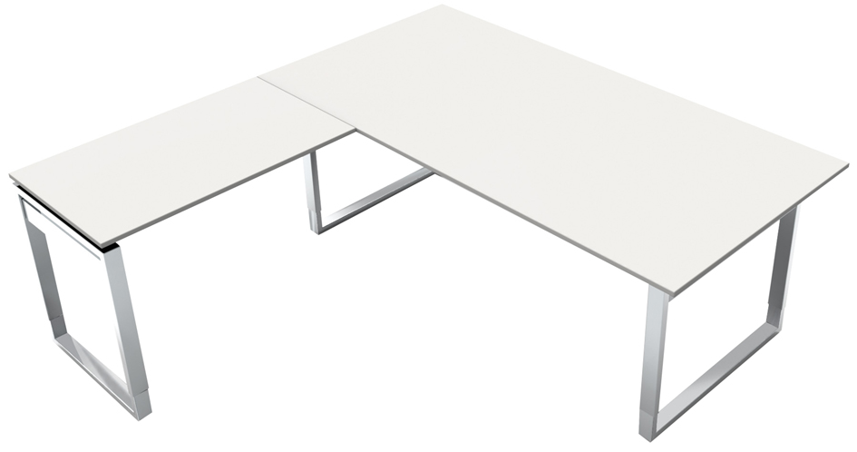kerkmann Bureau AVETO avec extension, (L)1.800 mm, blanc