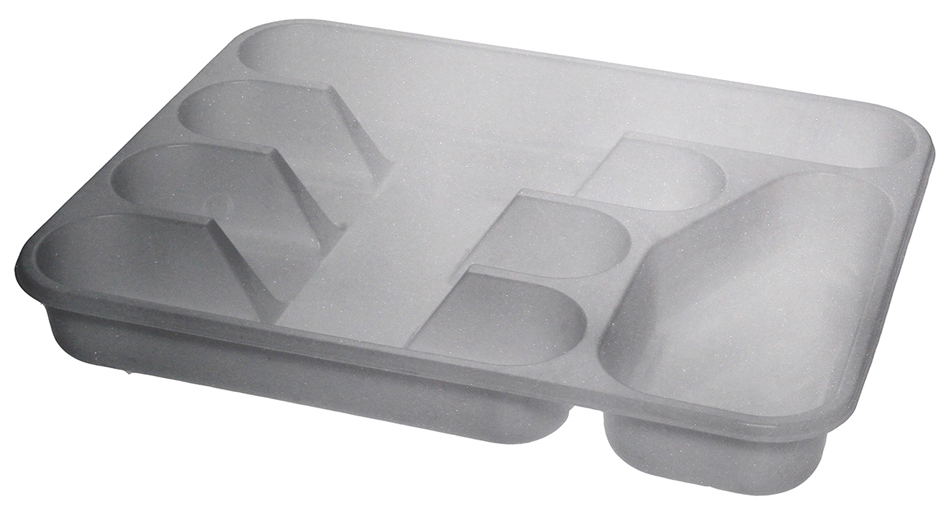 plast team Range-couverts, 5 compartiments, argent