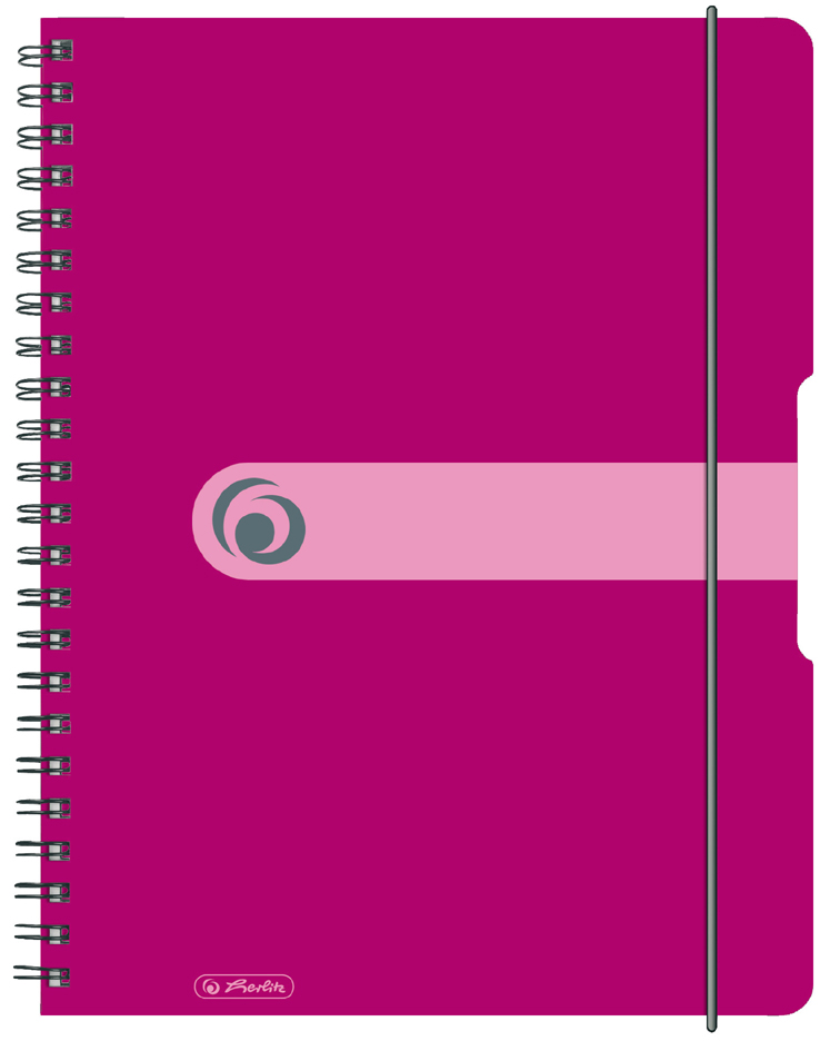 herlitz Cahier à spirales easy orga to go, A4, framboise