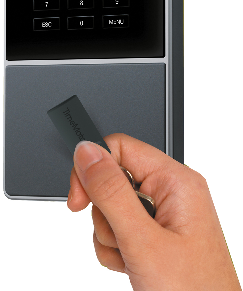 Visuel de référence: présente l'utilisation avec le porte-clé RFID