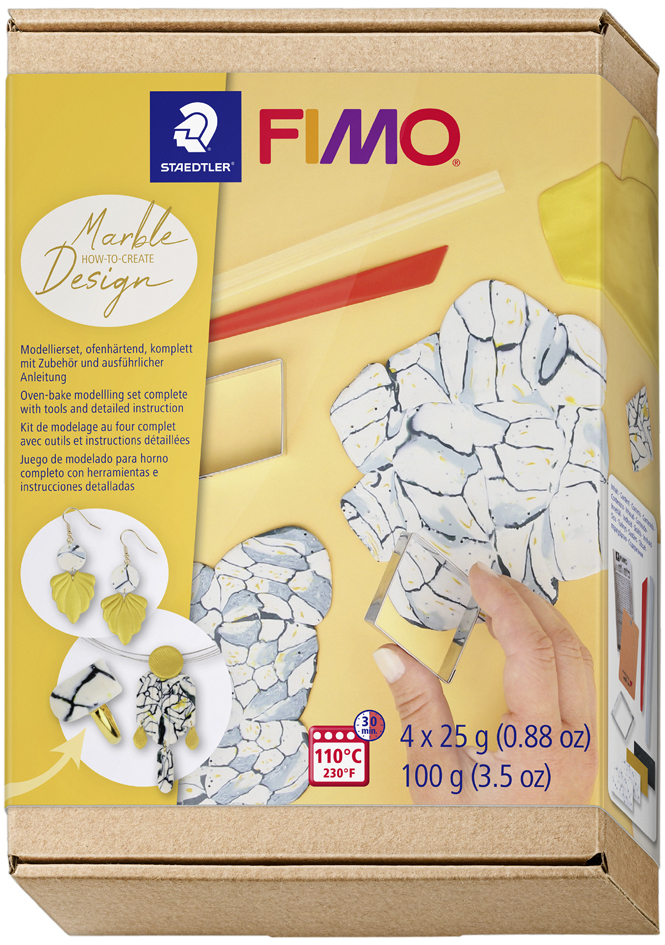 FIMO Kit pâte à modeler SOFT design marbre, à cuire au four