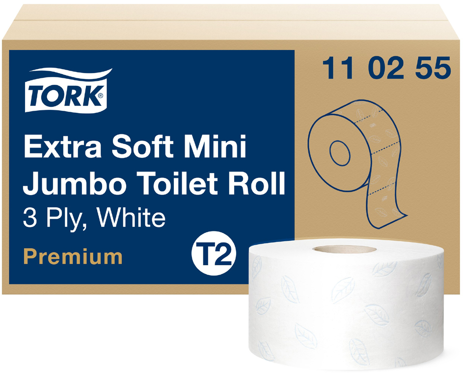Papier toilette en mini-rouleau Jumbo, 3 couches