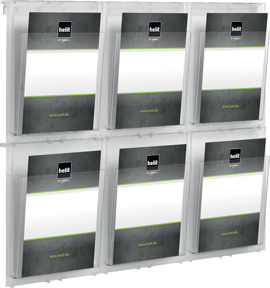 Porte-brochures mural "the placativ", 6 compartiments