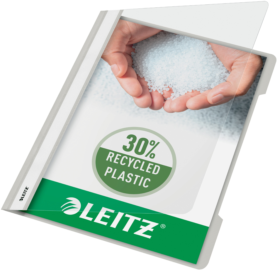 LEITZ chemise à lamelle Standard, format A4, PP, gris,