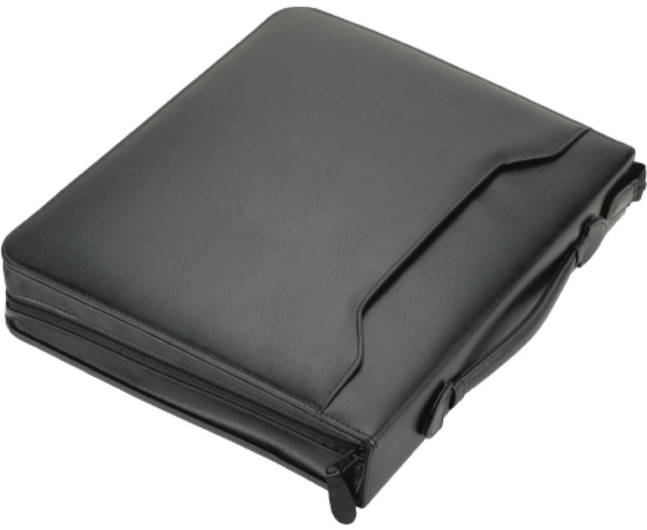 Alassio Serviette classeur 'AREZZO', A4, cuir, noir