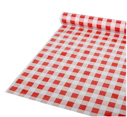 STARPAK Nappe en film 'Carreau', rouge / blanc