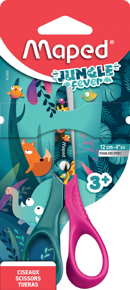 Maped Ciseaux JUNGLE fever VIVO, 120 mm, assorti
