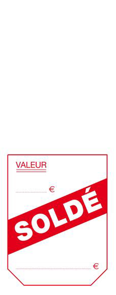 Etiquettes d'affichage prix "Soldé"