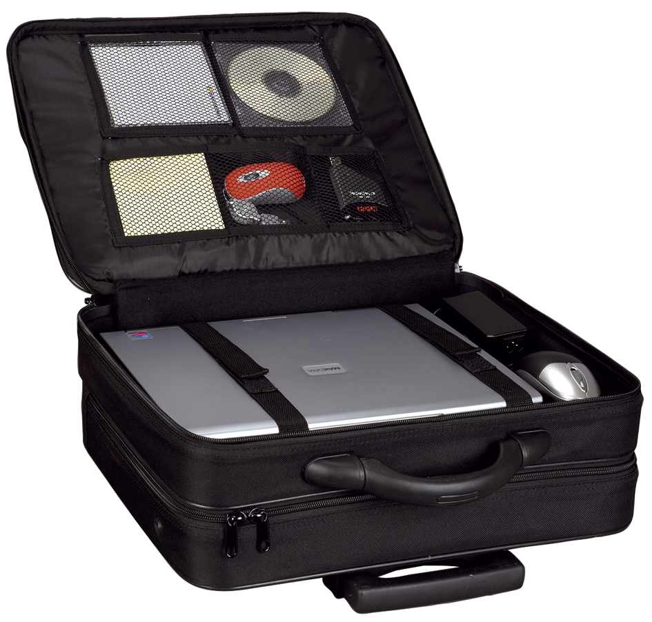 Valise business Overnight pour laptop "TREVISO", ouverte