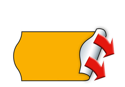 Vue détaillé de l'étiquette à l'unité, orange
