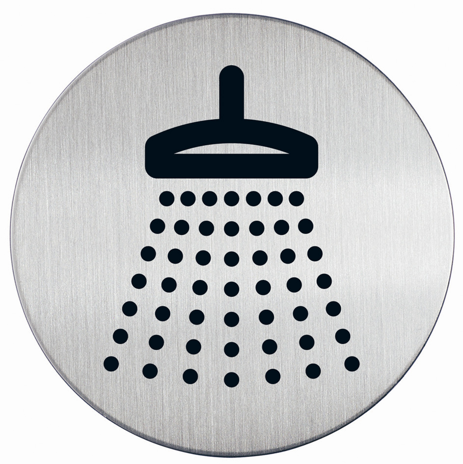 DURABLE Pictogramme 'Douche', diamètre: 83 mm, argent