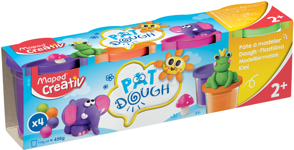Set de pâte à modeler, couleurs fantaisie, carton de 4