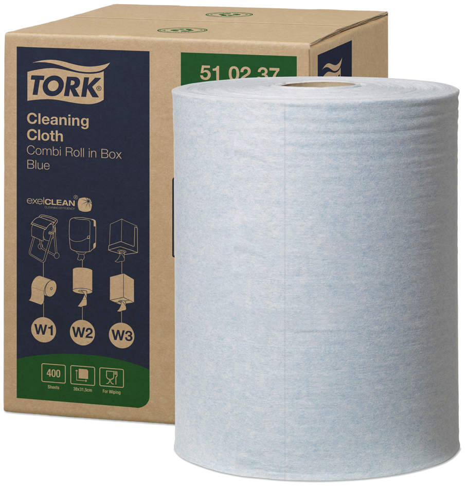 TORK Rouleau nettoyant multi-usage, 1 couche, 152 m, bleu