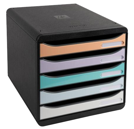 EXACOMPTA Module de classement BIG-BOX, 5 tiroirs, coloré