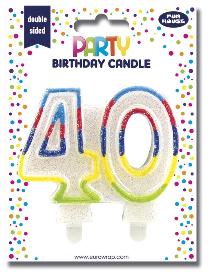 Clairefontaine Bougie nombre 'Pailletée', numéro 40