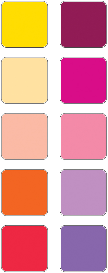 Set de tampons encreurs "Sunrise", couleurs