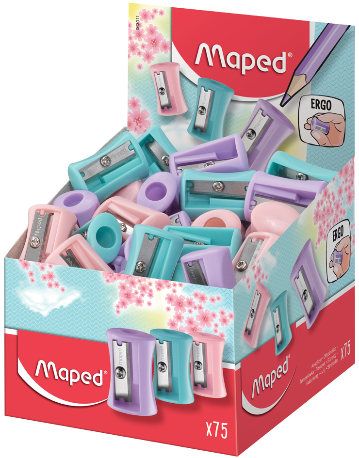 Maped Taille-crayon Vivo PASTEL, plastique, présentoir de 75
