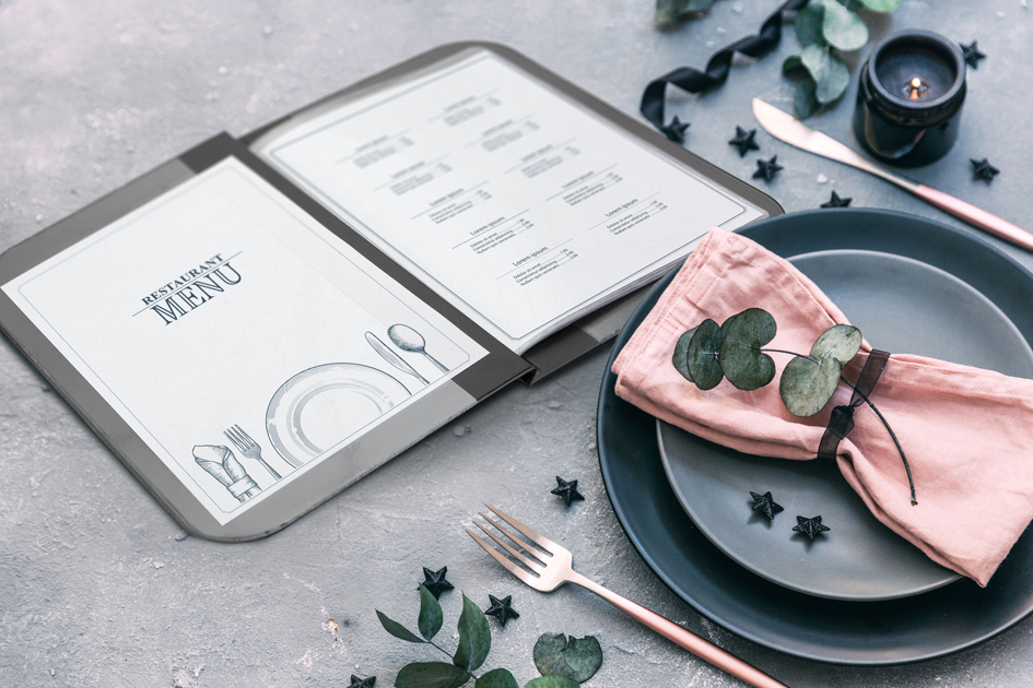 Securit Protège-menus ESSENTIAL, A4, noir