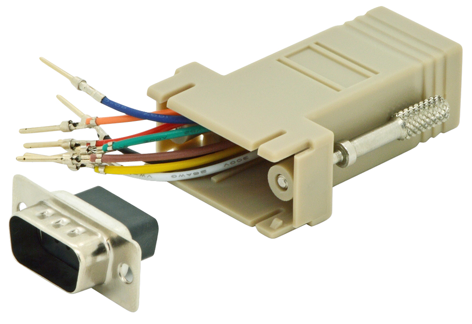 Adaptateur mâle RS 232 - mâle RJ45