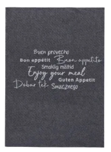 Serviette pour snack "DAILY Collection", noir