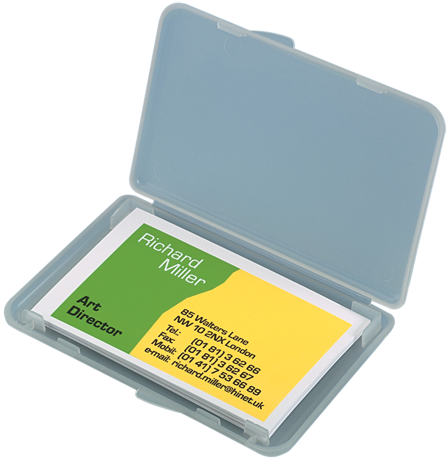 sigel Etui pour cartes de visite-Box, transparent, mat