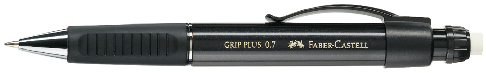 FABER-CASTELL Porte-mines GRIP PLUS 1307, noir-métallique