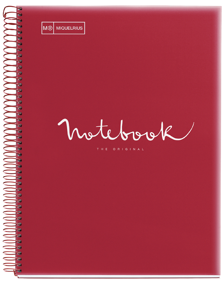MIQUELRIUS Cahier à spirale 'Notebook EMOTIONS', A4, rouge