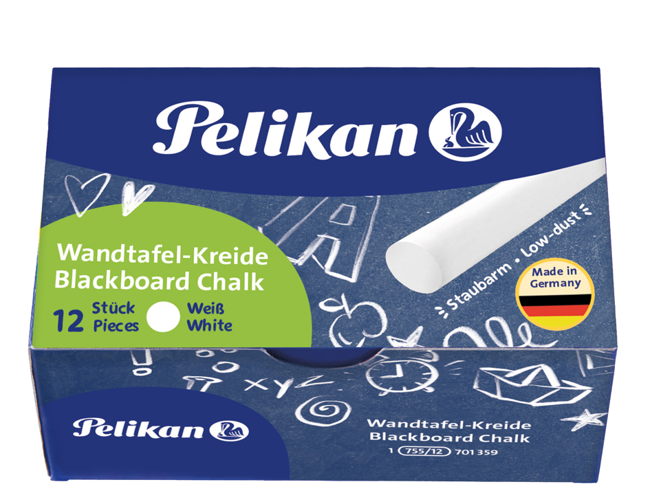 Pelikan Craie pour tableaux noirs 755/12, blanc, étui carton