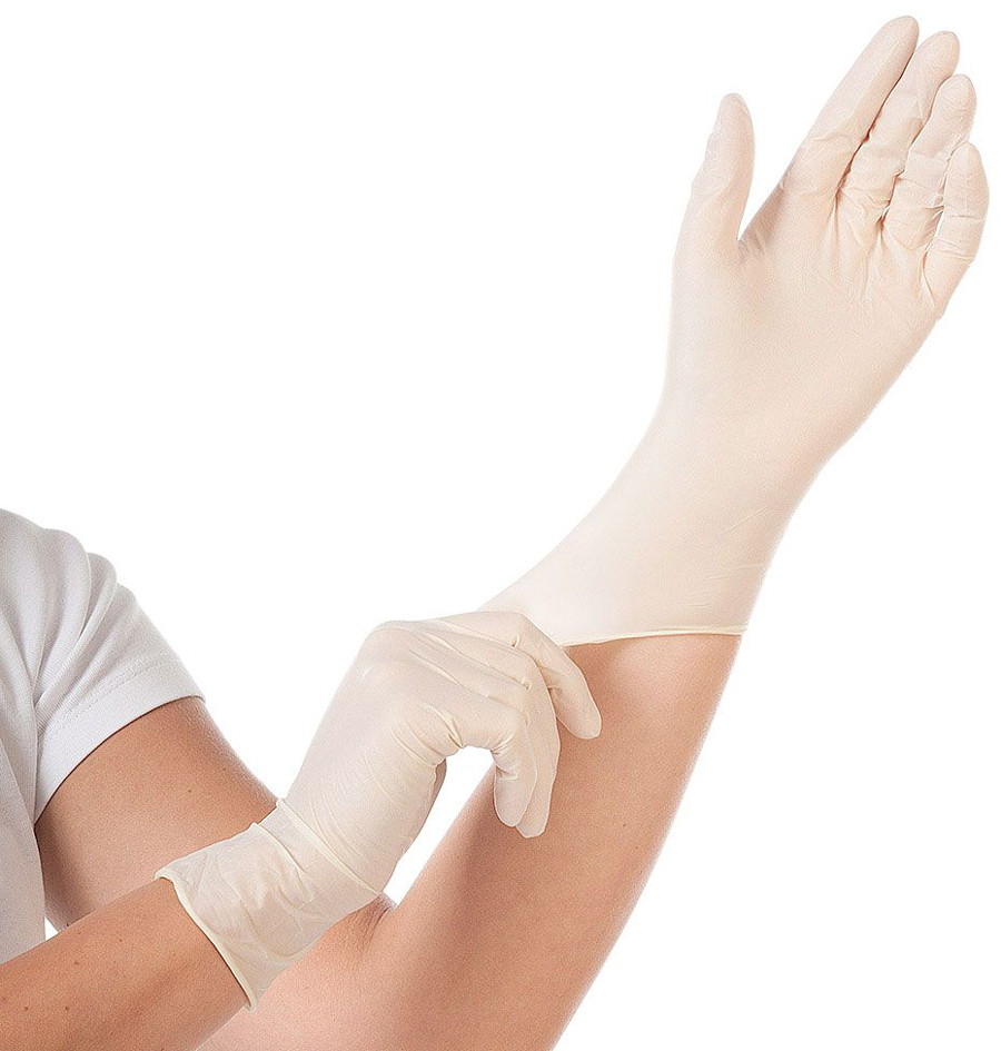 HYGOSTAR Gants en latex 'GRIP', M, blanc