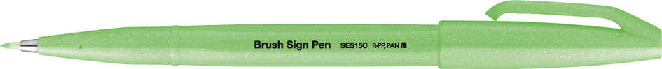 PentelArts Stylo feutre Brush Sign Pen SES15, vert fluo