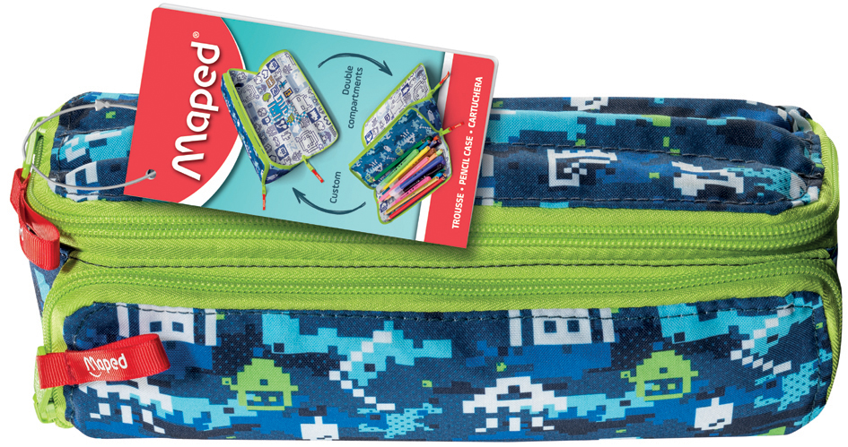 Maped Trousse double XXL FANCY 'BLUE PIXEL'
