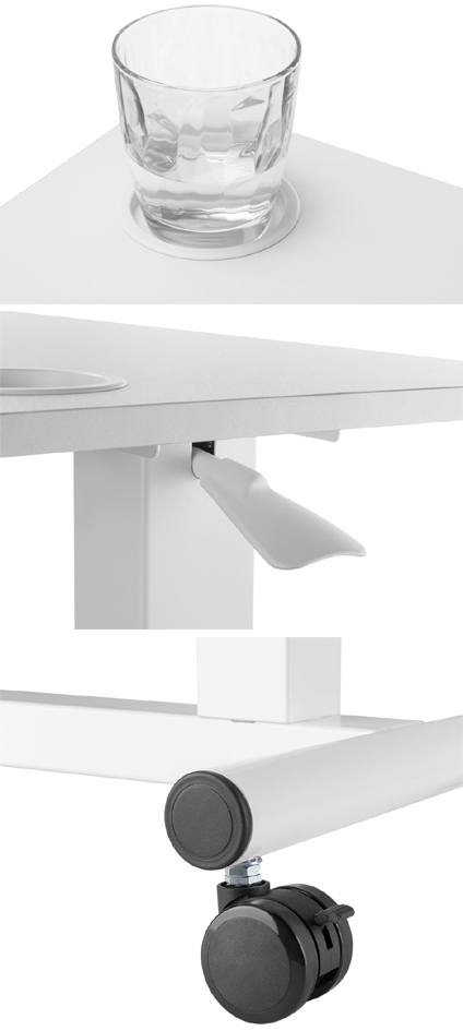 Tables de lit à roulettes