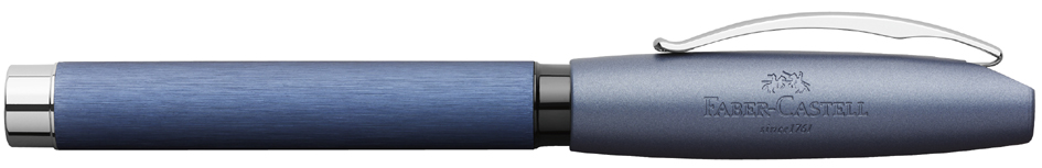 FABER-CASTELL Stylo plume Essentio Aluminium, bleu, B