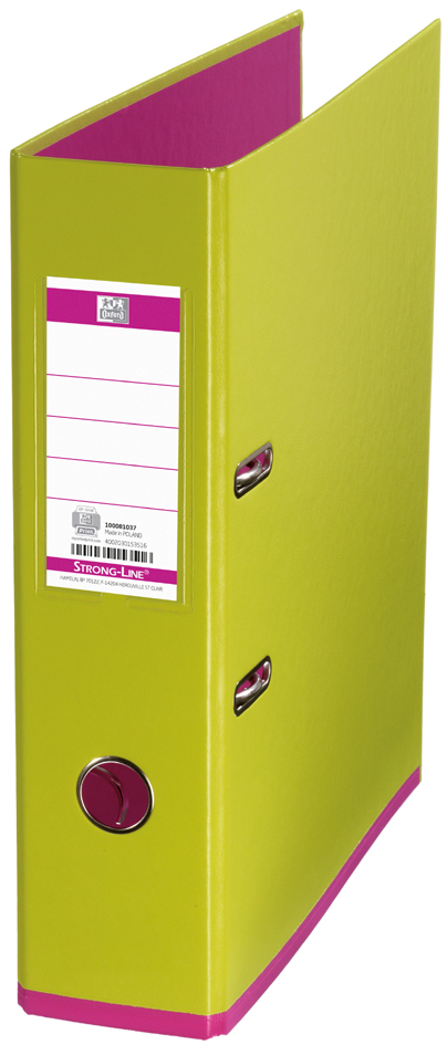 Oxford Classeur myColour, dos 80 mm, vert clair / rose