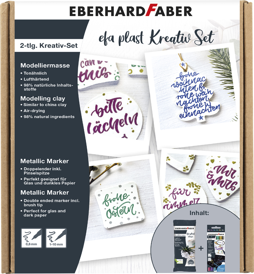 EBERHARD FABER Pâte à modeler EFA plast, kit créatif