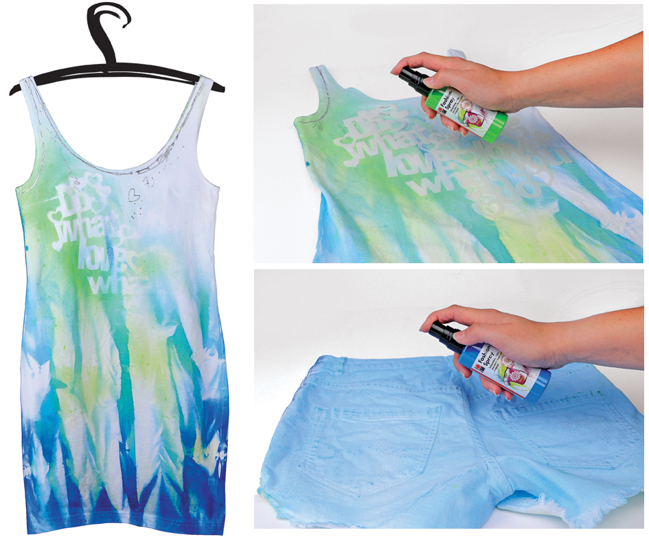 Peintures pour textiles en spray, kit