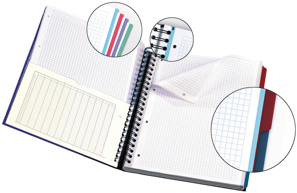 Oxford Office Collegeblock 'European Book 4', format A4+, Seyès A4+ 90 g/m2 240 pages assorti