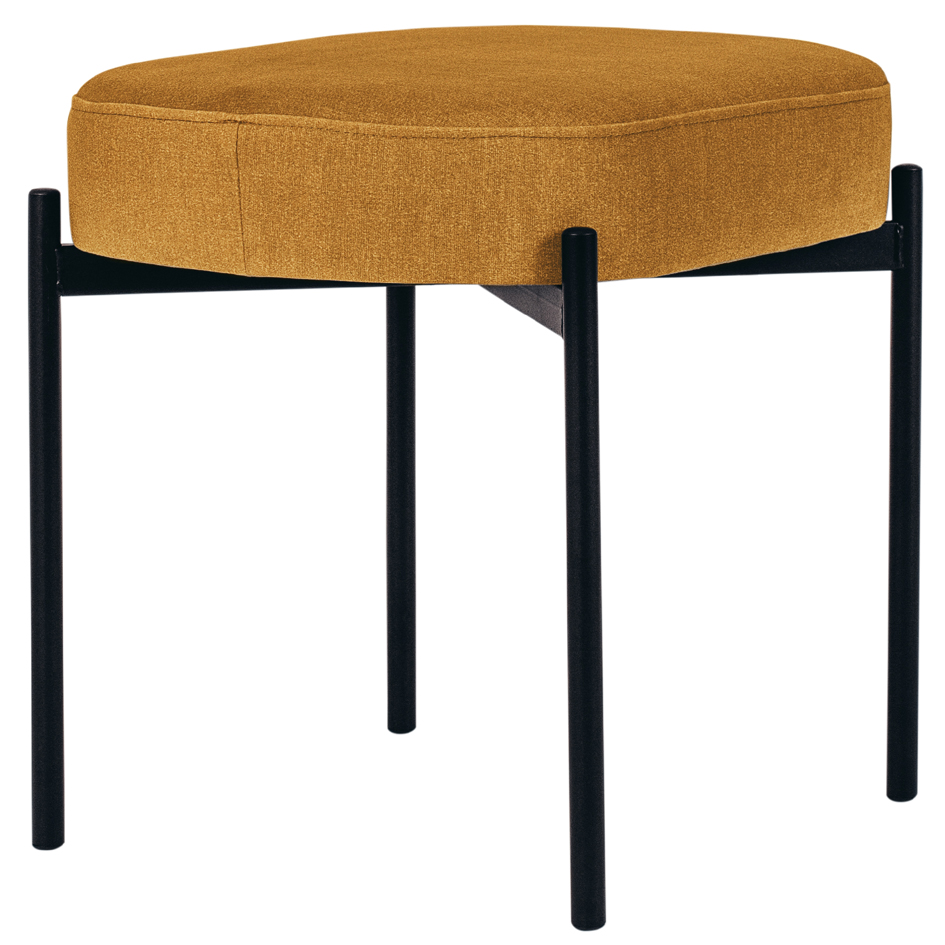 PAPERFLOW Banc oval GAIA, taille S, habillage tissu, safran