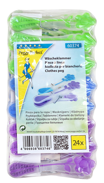 Peggy Perfect Pince à linge 'Sunflower', pack de 24