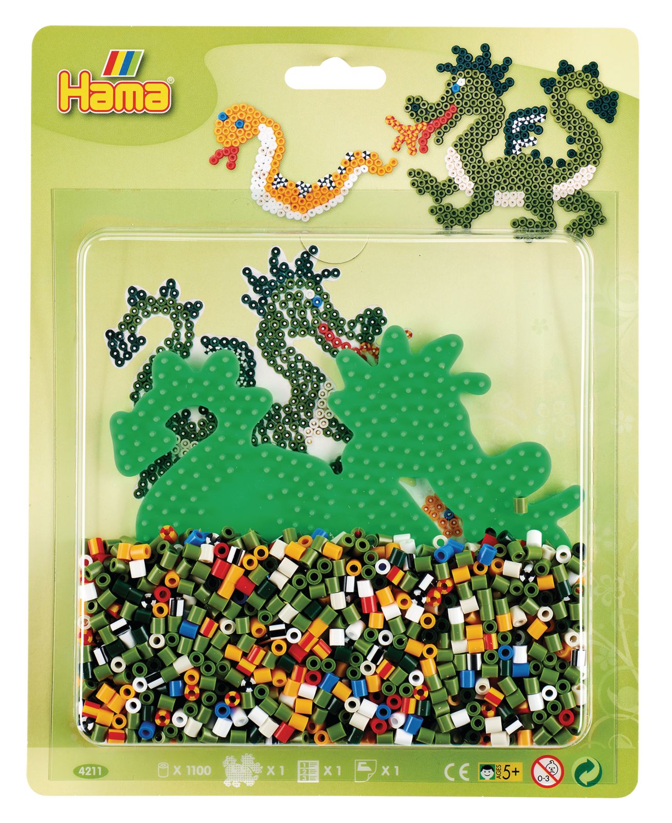 HAMA Perles à repasser midi 'Dragon', sous blister