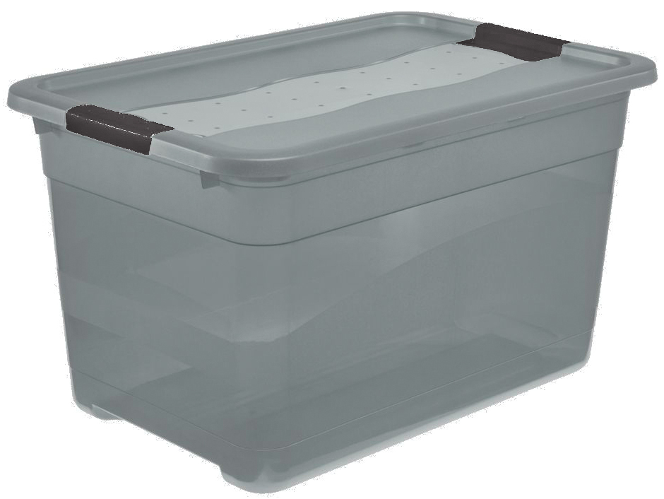 Boîte de rangement "cornelia", crystal-grey, 52 litres