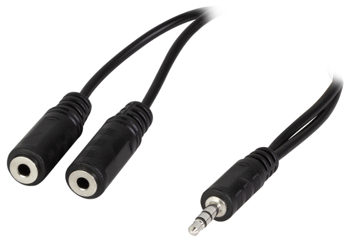 LogiLink Câble audio, jack mâle - 2x jack femelle