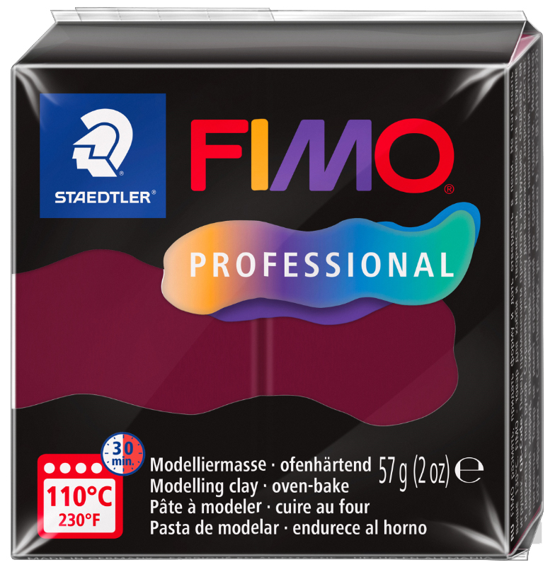 FIMO PROFESSIONAL Pâte à modeler, 57 g, bordeaux