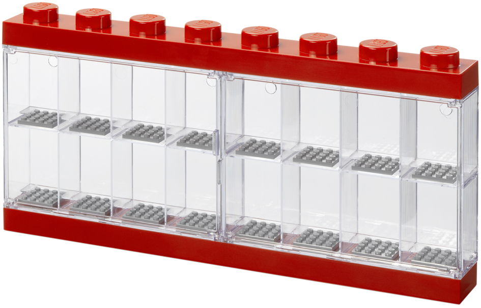 LEGO Vitrine pour figurines DISPLAY CASE 16, rouge