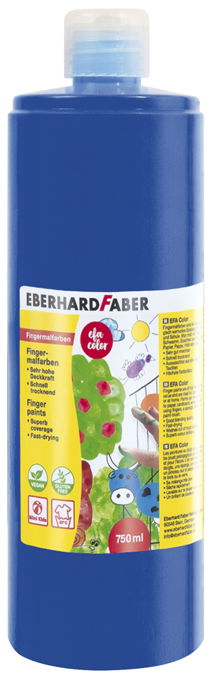 EBERHARD FABER Peinture au doigt EFA Color, bleu colbalt