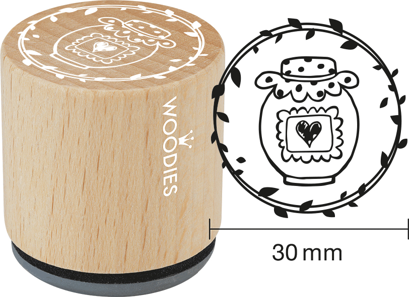 COLOP Tampon à motif Woodies Handmade 'pot de confiture'
