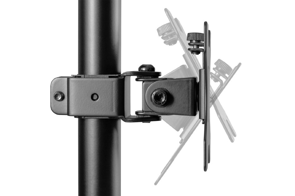 DIGITUS Support double écran universel, vertical, noir jusqu'à 32' (81,28 cm) 8 kg noir mat