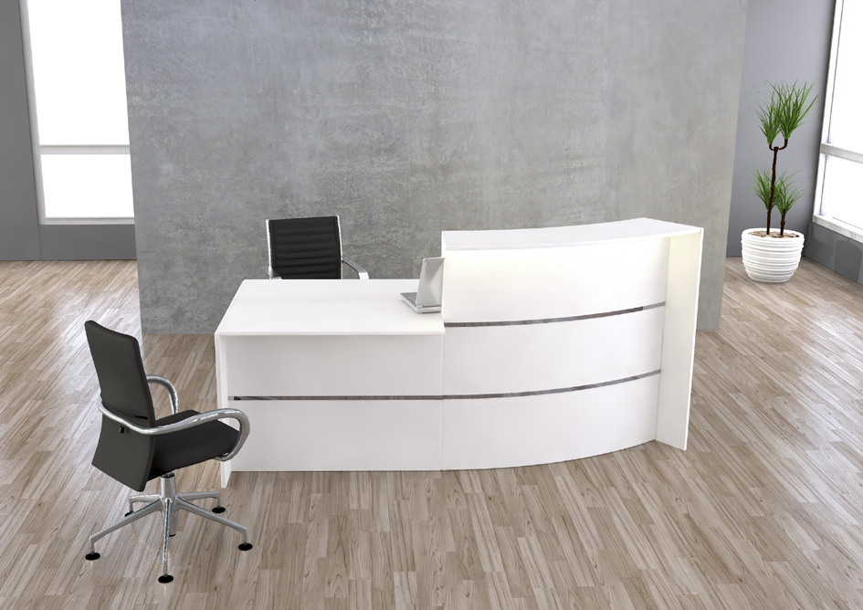 kerkmann Comptoir arrondi BARI, espace conseil, anthracite