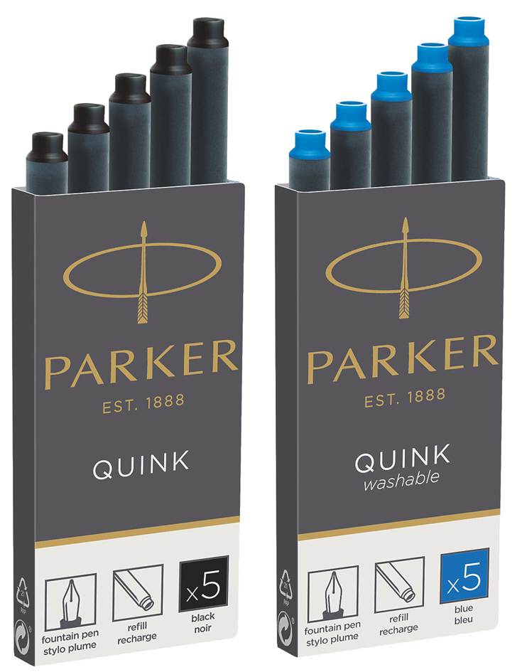 PARKER Cartouches d'encre longues QUINK, bleu
