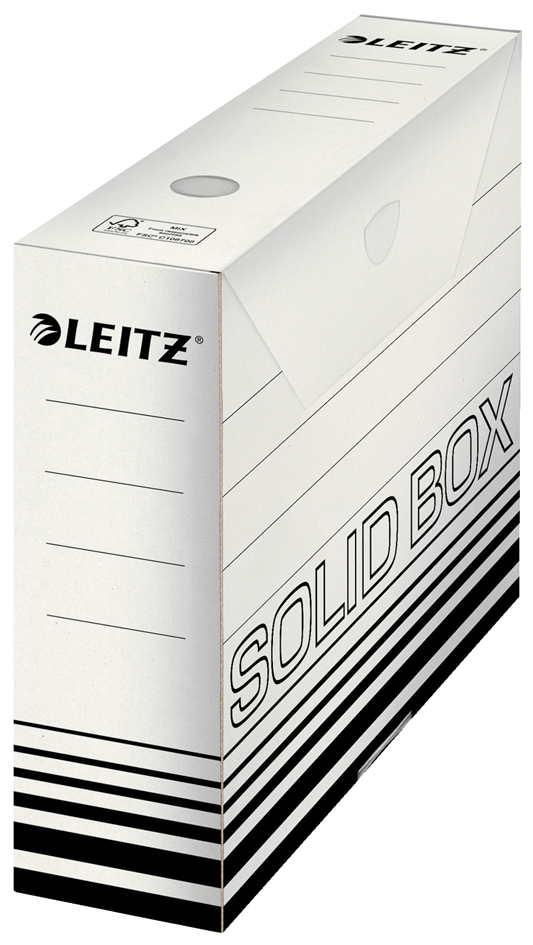 LEITZ Boîte à archives Solid, (L)150 mm, blanc/noir,